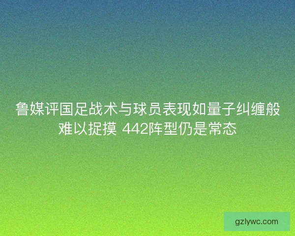 鲁媒评国足战术与球员表现如量子纠缠般难以捉摸 442阵型仍是常态
