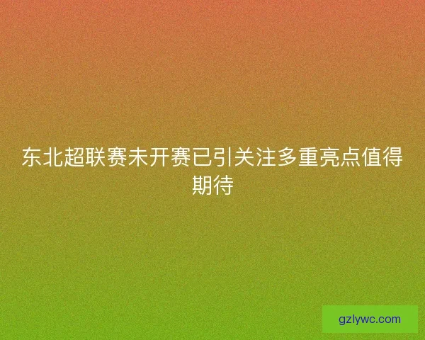 东北超联赛未开赛已引关注多重亮点值得期待